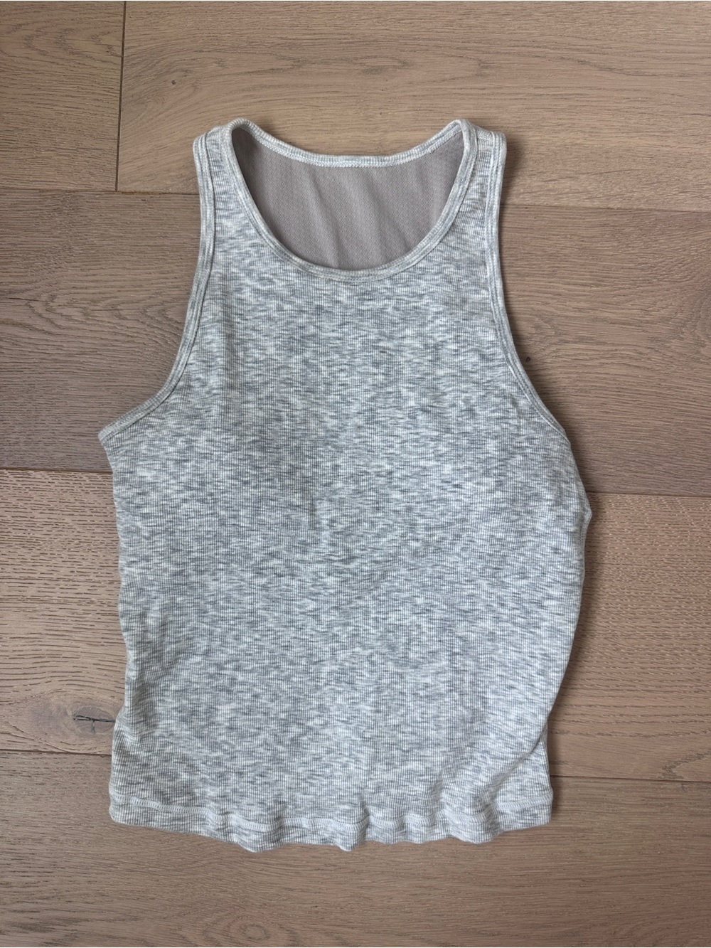 Vuori Heather Gray Racerback Performance Workout Tank Top
